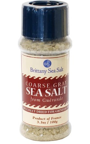 Coarse Gray Sea Salt Dried for Grinders - 3.3 oz - Grinder - Brittany Sea Salt
