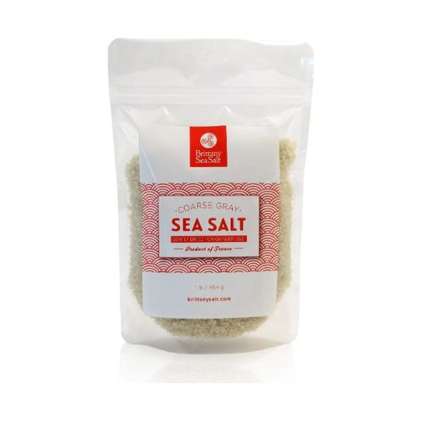 Coarse Gray Sea Salt Dried for Grinders - 1 lb - Brittany Sea Salt