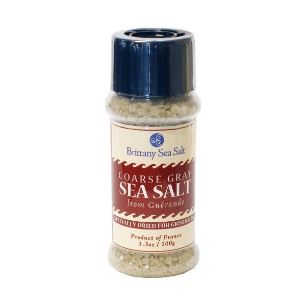 Coarse Gray Sea Salt Dried for Grinders - 3.3 oz - Grinder - Brittany Sea Salt