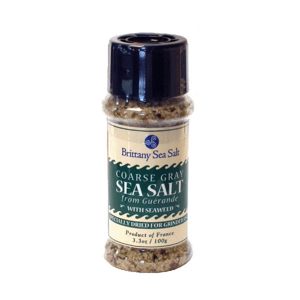 Coarse Gray Sea Salt Dried for Grinders - 3 oz - Grinder - Brittany Sea Salt