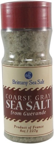Coarse Gray Sea Salt - 8 oz - Shaker - Brittany Sea Salt